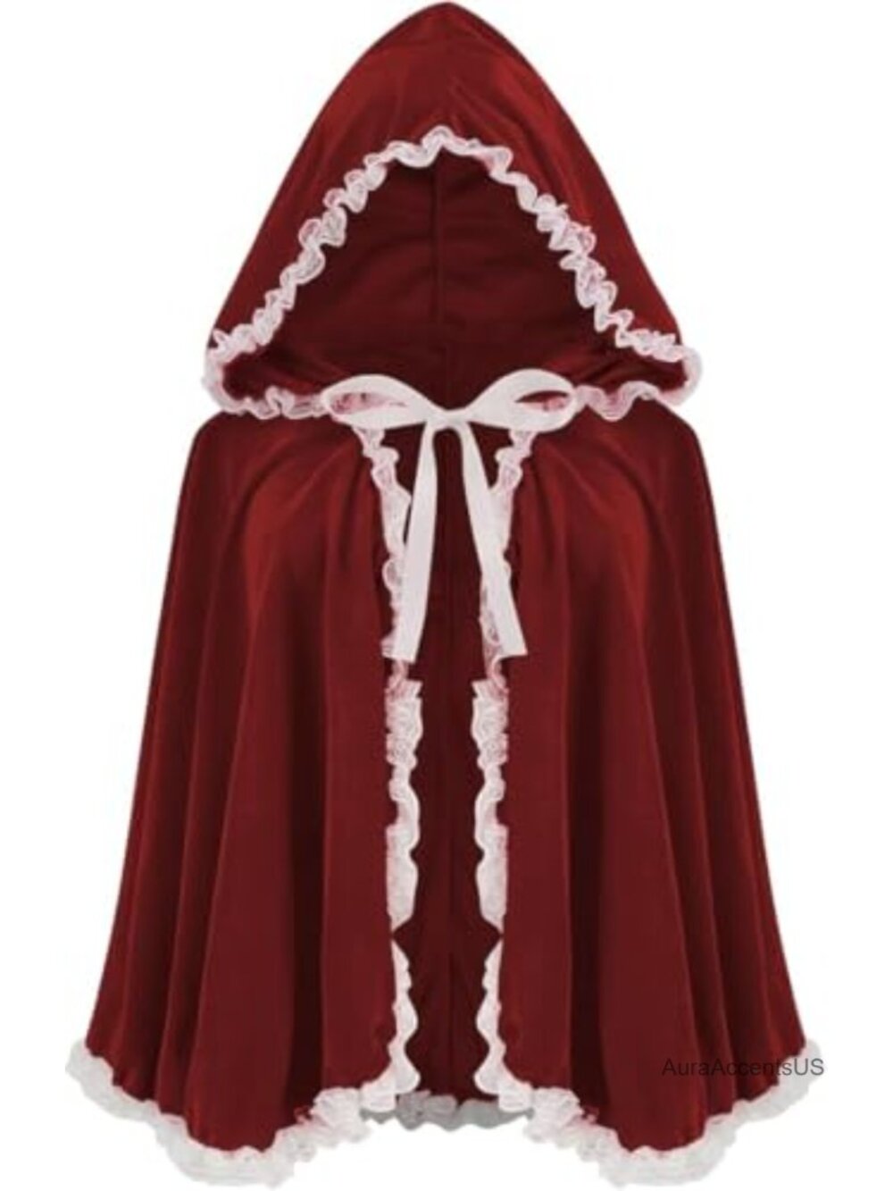 Little Red Riding Hood Velvet Cape Costume Cloak Halloween